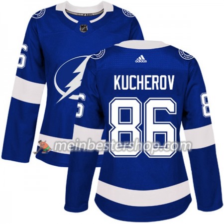 Tampa Bay Lightning Nikita Kucherov 86 Adidas 2017-2018 Blau Trikot Authentic - Dame